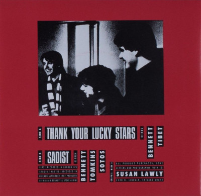 Whitehouse 'Thank Your Lucky Stars & Sadist' (1988) 7'' Vinyl, Susan Lawly - SLS 001 UK back.jpg