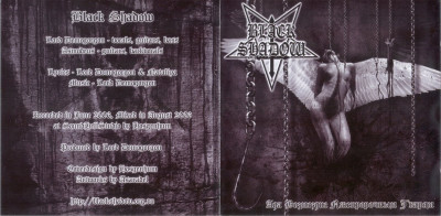Black Shadow 'Hell​’​s Retribution To False Prophets’ Scums' (2006) CD album, More Hate Productions-MHP 15-160, Russian front & back.jpg