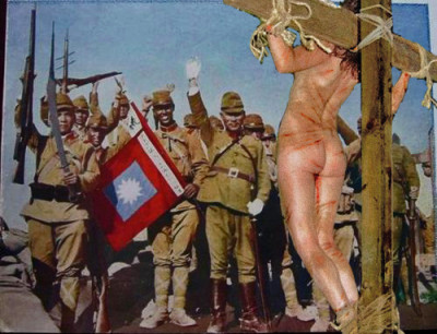 Postcards home from China. An Aussie nurse crucified. . .