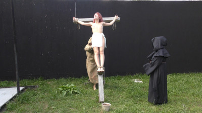 Raising the virgin up to the gods.